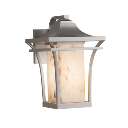 Justice Designs - ALR-7524W-NCKL-LED1-700 - LED Outdoor Wall Sconce - Alabaster Rocks - Brushed Nickel