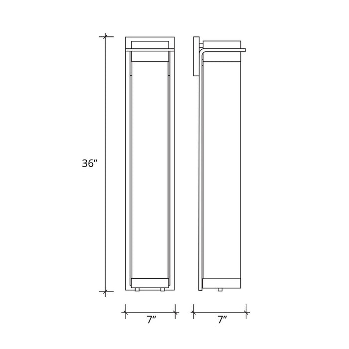 Justice Designs - ALR-7546W-DBRZ - LED Outdoor Wall Sconce - Alabaster Rocks - Dark Bronze