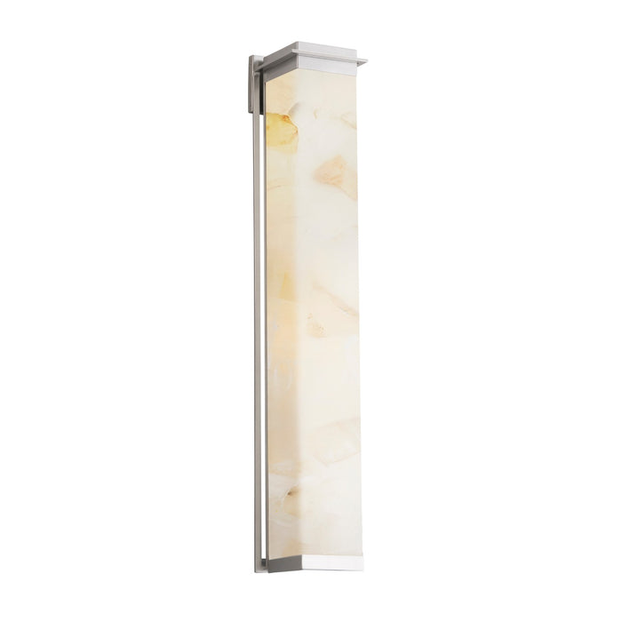 Justice Designs - ALR-7547W-NCKL - LED Outdoor Wall Sconce - Alabaster Rocks - Brushed Nickel