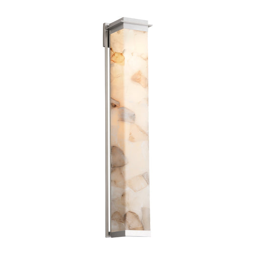 Justice Designs - ALR-7547W-NCKL - LED Outdoor Wall Sconce - Alabaster Rocks - Brushed Nickel