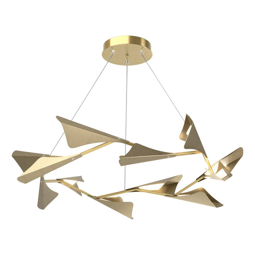 Plume LED Pendant Modern Brass