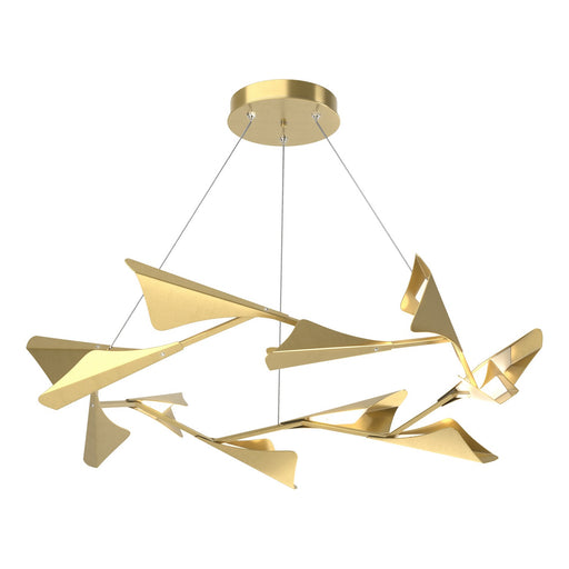 Plume LED Pendant Modern Brass