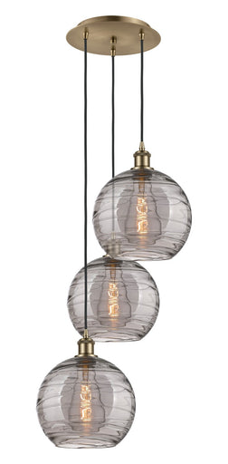 Ballston Three Light Pendant Antique Brass