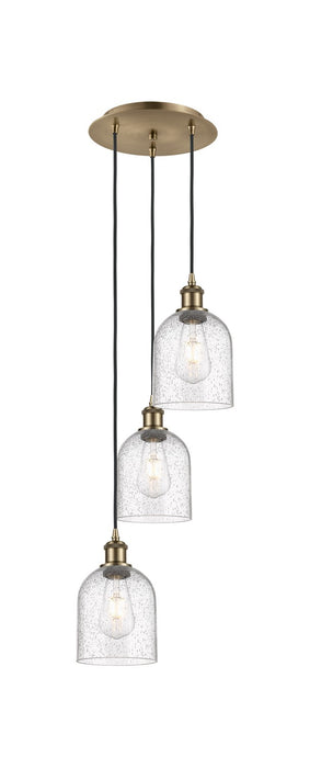 Innovations - 113B-3P-AB-G558-6SDY - Three Light Pendant - Ballston - Antique Brass