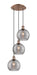 Innovations - 113B-3P-AC-G1213-8SM - Three Light Pendant - Ballston - Antique Copper