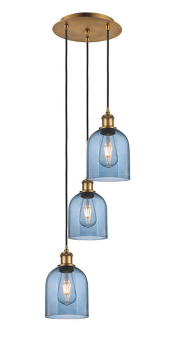 Ballston Three Light Pendant Brushed Brass