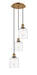 Innovations - 113B-3P-BB-G558-6CL - Three Light Pendant - Ballston - Brushed Brass
