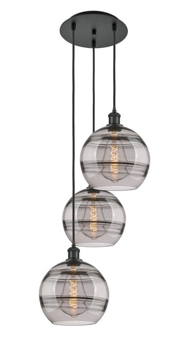 Ballston Three Light Pendant Matte Black