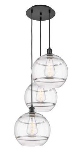 Ballston Three Light Pendant Matte Black