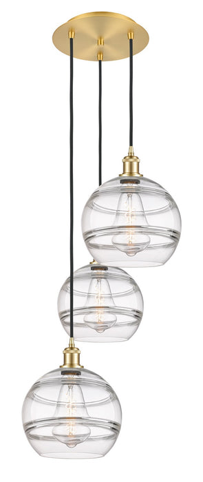 Innovations - 113B-3P-SG-G556-10CL - Three Light Pendant - Ballston - Satin Gold