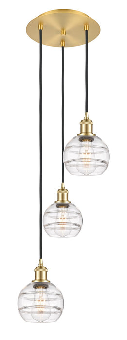 Innovations - 113B-3P-SG-G556-6CL - Three Light Pendant - Ballston - Satin Gold