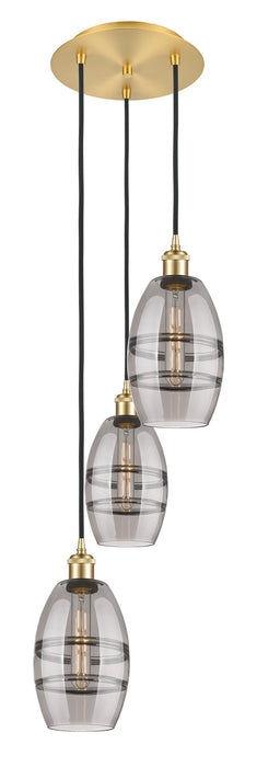 Innovations - 113B-3P-SG-G557-6SM - Three Light Pendant - Ballston - Satin Gold