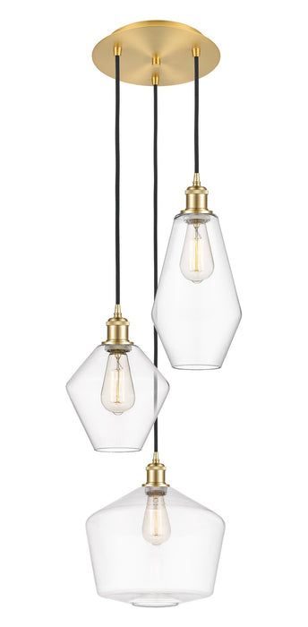 Innovations - 113B-3P-SG-G652-MU - Three Light Pendant - Ballston - Satin Gold