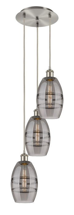 Innovations - 113B-3P-SN-G557-6SM - Three Light Pendant - Ballston - Brushed Satin Nickel