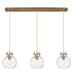 Innovations - 123-410-1PS-BB-G410-8CL - Three Light Linear Pendant - Downtown Urban - Brushed Brass