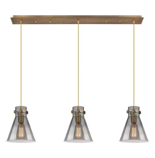 Innovations - 123-410-1PS-BB-G411-8SM - Two Light Linear Pendant - Downtown Urban - Brushed Brass