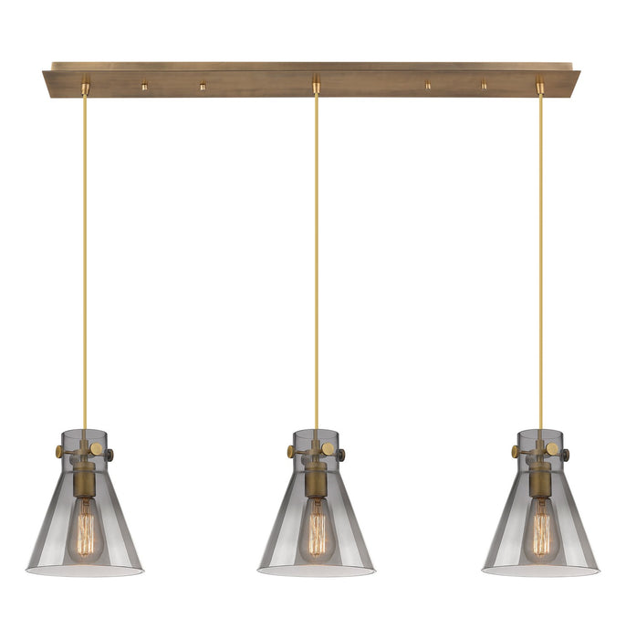 Innovations - 123-410-1PS-BB-G411-8SM - Two Light Linear Pendant - Downtown Urban - Brushed Brass