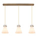 Innovations - 123-410-1PS-BB-G411-8WH - Five Light Linear Pendant - Downtown Urban - Brushed Brass