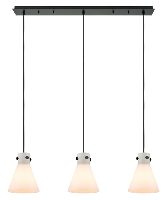 Innovations - 123-410-1PS-BK-G411-8WH - Two Light Linear Pendant - Downtown Urban - Matte Black