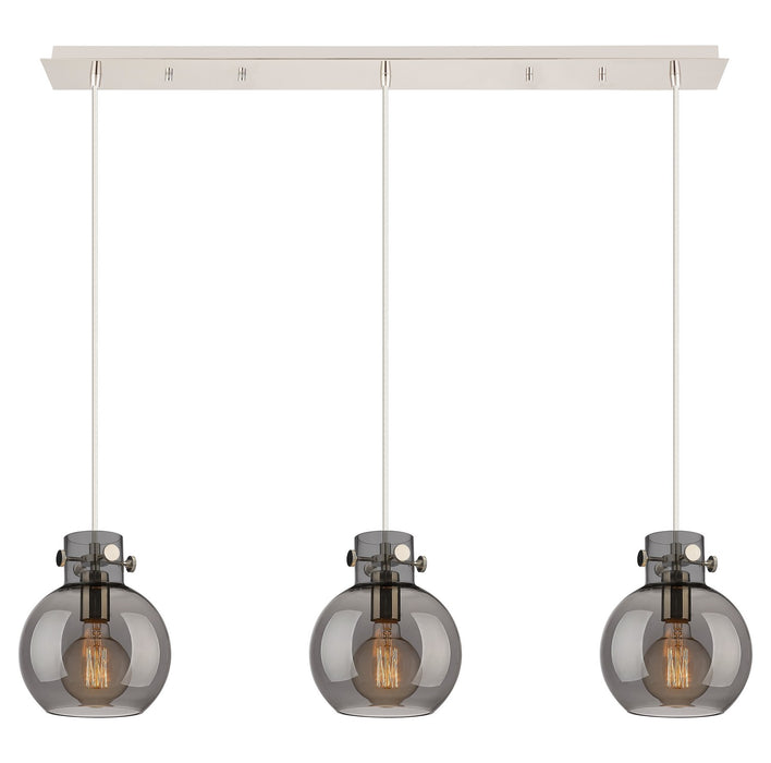 Innovations - 123-410-1PS-PN-G410-8SM - Four Light Linear Pendant - Newton - Polished Nickel