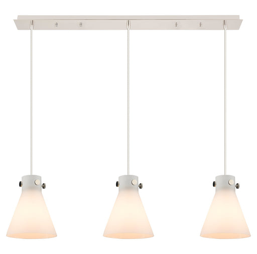 Innovations - 123-410-1PS-PN-G411-8WH - Nine Light Linear Pendant - Downtown Urban - Polished Nickel