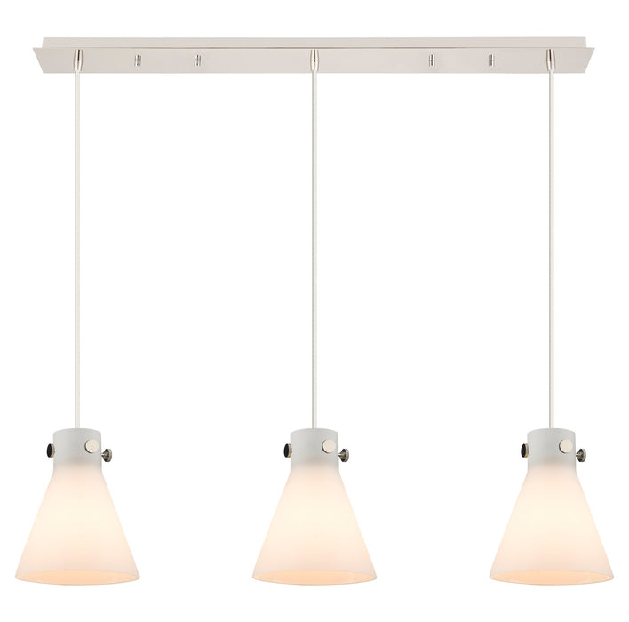 Innovations - 123-410-1PS-PN-G411-8WH - Nine Light Linear Pendant - Downtown Urban - Polished Nickel