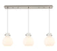 Innovations - 123-410-1PS-SN-G410-8WH - Seven Light Linear Pendant - Newton - Brushed Satin Nickel