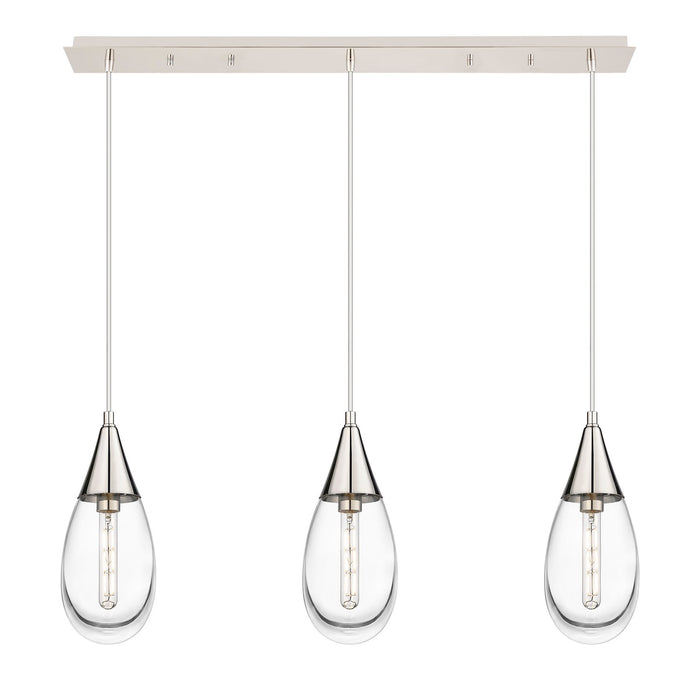 Innovations - 123-450-1P-PN-G450-6CL - LED Linear Pendant - Downtown Urban - Polished Nickel