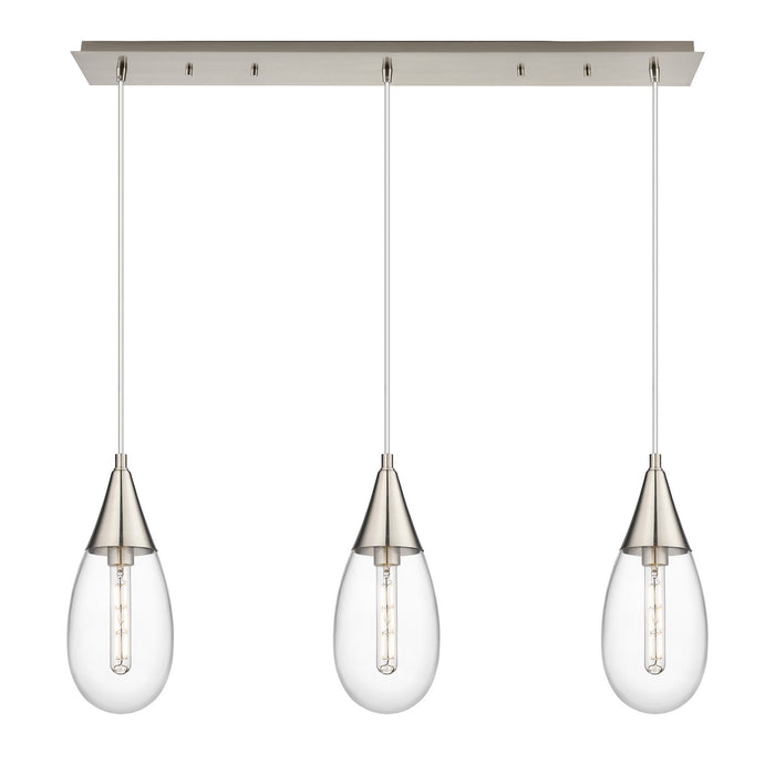 Innovations - 123-450-1P-SN-G450-6CL - LED Linear Pendant - Downtown Urban - Brushed Satin Nickel