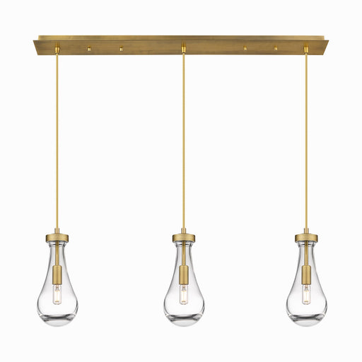 Innovations - 123-451-1P-BB-G451-5CL - LED Linear Pendant - Downtown Urban - Brushed Brass