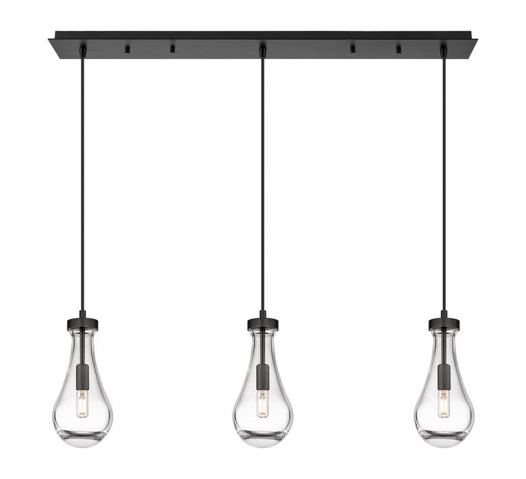 Innovations - 123-451-1P-BK-G451-5CL - LED Linear Pendant - Downtown Urban - Matte Black