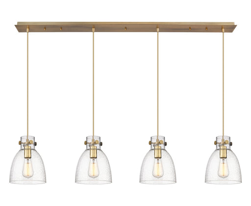 Innovations - 124-410-1PS-BB-G412-8SDY - Seven Light Linear Pendant - Downtown Urban - Brushed Brass