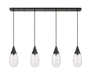 Innovations - 124-450-1P-BK-G450-6SCL - LED Linear Pendant - Downtown Urban - Matte Black