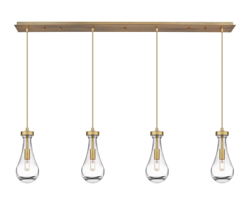 Innovations - 124-451-1P-BB-G451-5CL - LED Linear Pendant - Downtown Urban - Brushed Brass