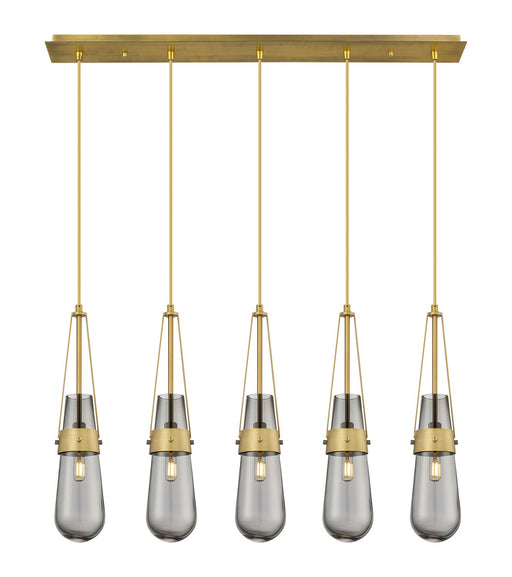 Innovations - 125-452-1P-BB-G452-4SM - LED Linear Pendant - Downtown Urban - Brushed Brass