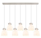 Innovations - 127-410-1PS-PN-G412-8WH - Four Light Linear Pendant - Downtown Urban - Polished Nickel