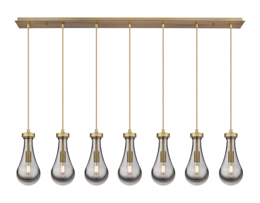 Innovations - 127-451-1P-BB-G451-5SM - LED Linear Pendant - Downtown Urban - Brushed Brass