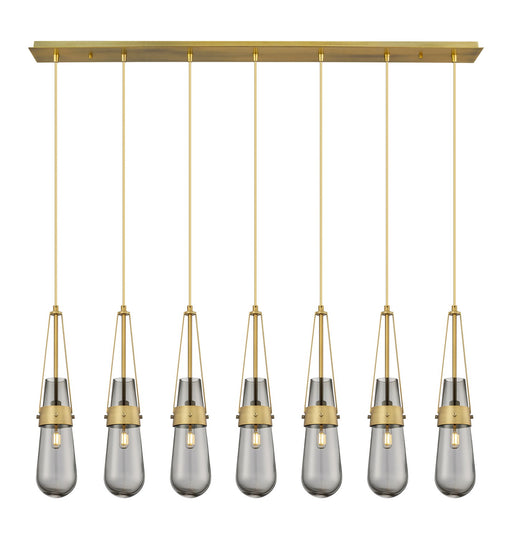 Innovations - 127-452-1P-BB-G452-4SM - LED Linear Pendant - Downtown Urban - Brushed Brass
