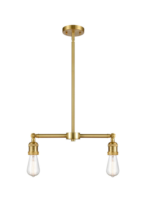 Innovations - 209-SG - Two Light Island Pendant - Franklin Restoration - Satin Gold