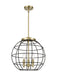 Innovations - 221-3S-AB-CE-16-BK - Three Light Pendant - Essex - Antique Brass