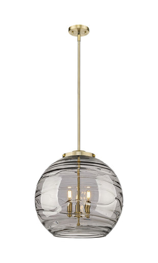 Ballston Three Light Pendant Antique Brass