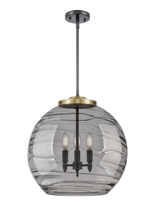 Innovations - 221-3S-BAB-G1213-18SM - Three Light Pendant - Ballston - Black Antique Brass