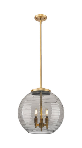 Ballston Three Light Pendant Brushed Brass