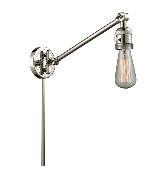 Innovations - 237-PN - One light Swing Arm With Switch - Franklin Restoration - Polished Nickel
