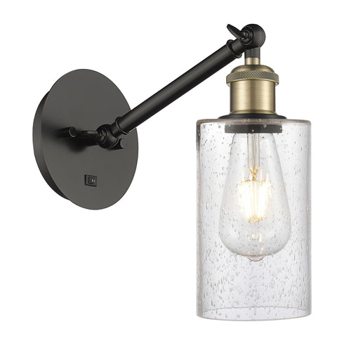 Ballston One Light Wall Sconce Black Antique Brass