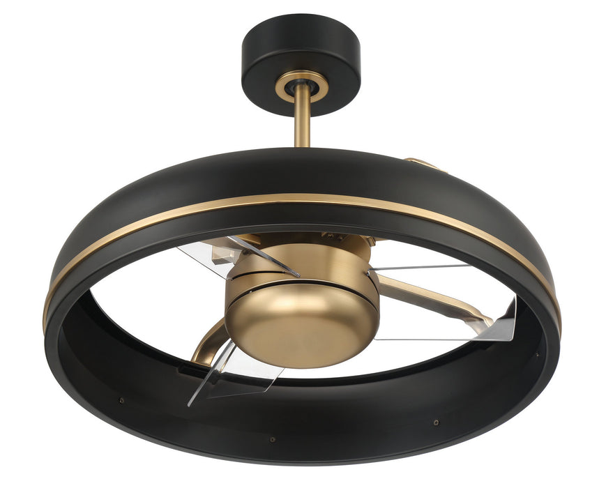 Craftmade - TYL24FBSB3-NWF - 20" Ceiling Fan - Taylor 18" Fandelier no Wifi - Flat Black/Satin Brass
