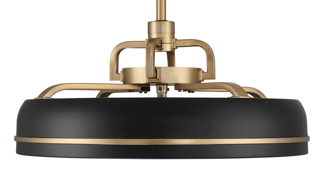 Craftmade - TYL24FBSB3-NWF - 20" Ceiling Fan - Taylor 18" Fandelier no Wifi - Flat Black/Satin Brass