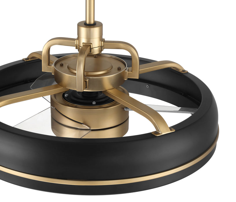 Craftmade - TYL24FBSB3-NWF - 20" Ceiling Fan - Taylor 18" Fandelier no Wifi - Flat Black/Satin Brass