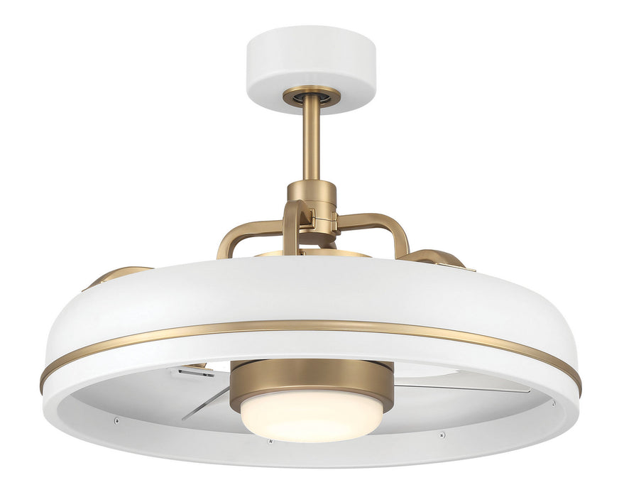 Craftmade - TYL24WSB3-NWF - 20" Ceiling Fan - Taylor 18" Fandelier no Wifi - White/Satin Brass