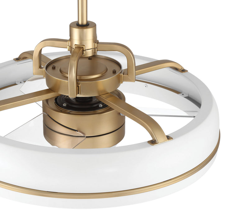 Craftmade - TYL24WSB3-NWF - 20" Ceiling Fan - Taylor 18" Fandelier no Wifi - White/Satin Brass